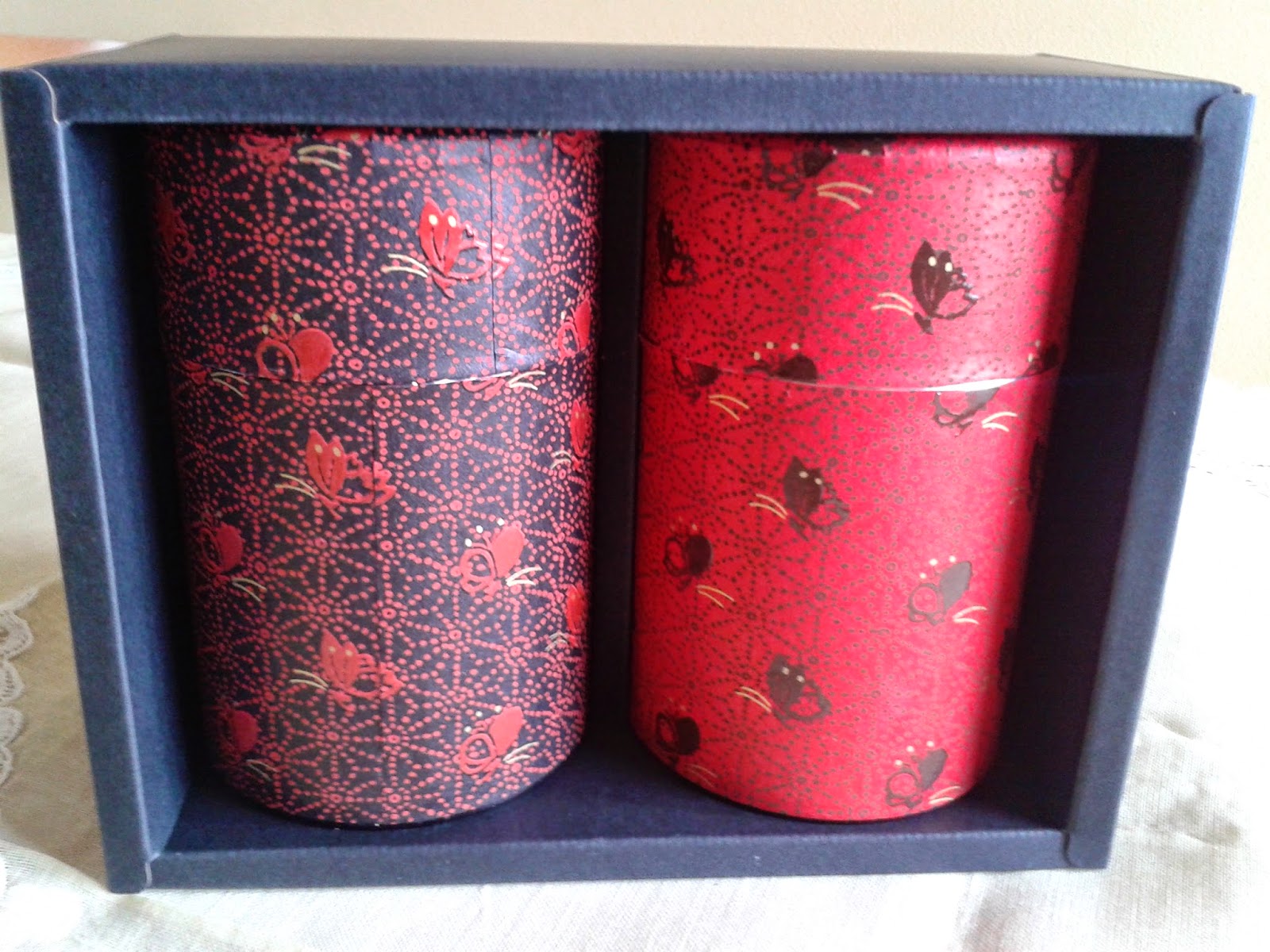 lattine porta tè riveste di carta giapponese