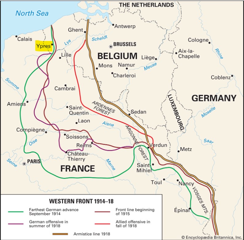 Città di Ypres, Fiandre- Belgio