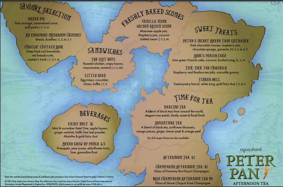 Foto di Aqua Shard - Menù Peter Pan Afternoon Tea